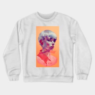 Ethereal Riso Lady: Grace in Print Crewneck Sweatshirt